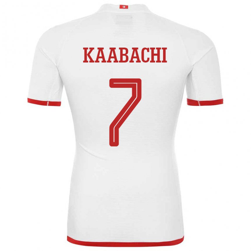 Hombre Camiseta Túnez Ella Kaabachi #7 Blanco 2ª Equipación 22-24 La Camisa México