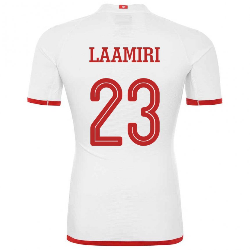 Hombre Camiseta Túnez Soumaya Laamiri #23 Blanco 2ª Equipación 22-24 La Camisa México