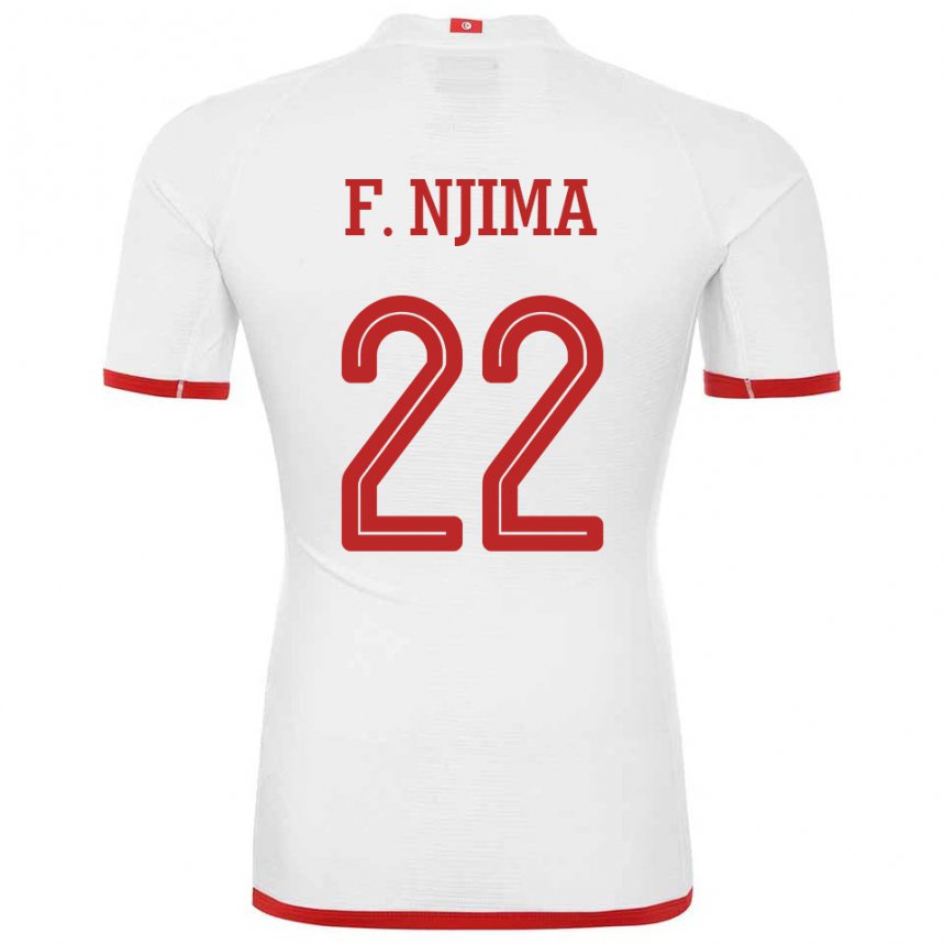 Hombre Camiseta Túnez Firas Ben Njima #22 Blanco 2ª Equipación 22-24 La Camisa México