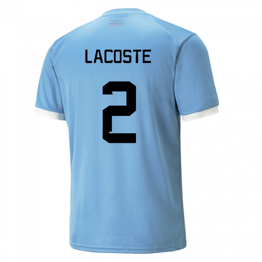 Mujer Camiseta Uruguay Stephanie Lacoste #2 Azul 1ª Equipación 22-24 La Camisa México