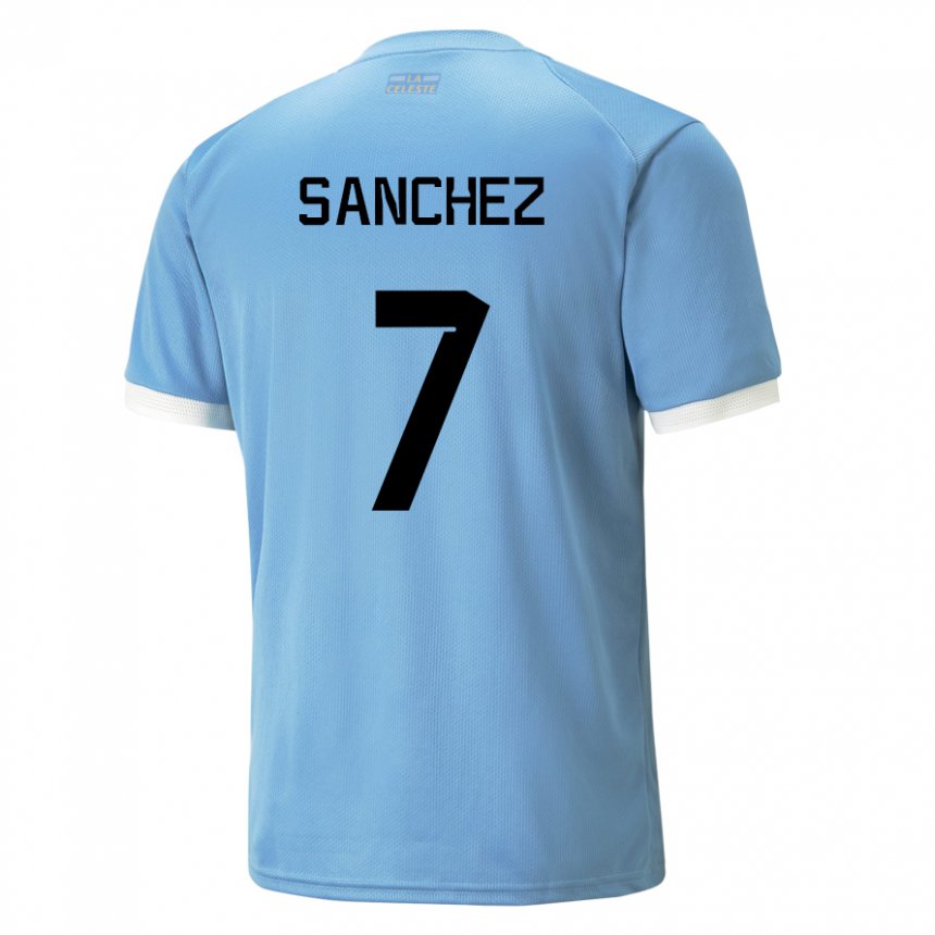 Mujer Camiseta Uruguay Renzo Sanchez #7 Azul 1ª Equipación 22-24 La Camisa México