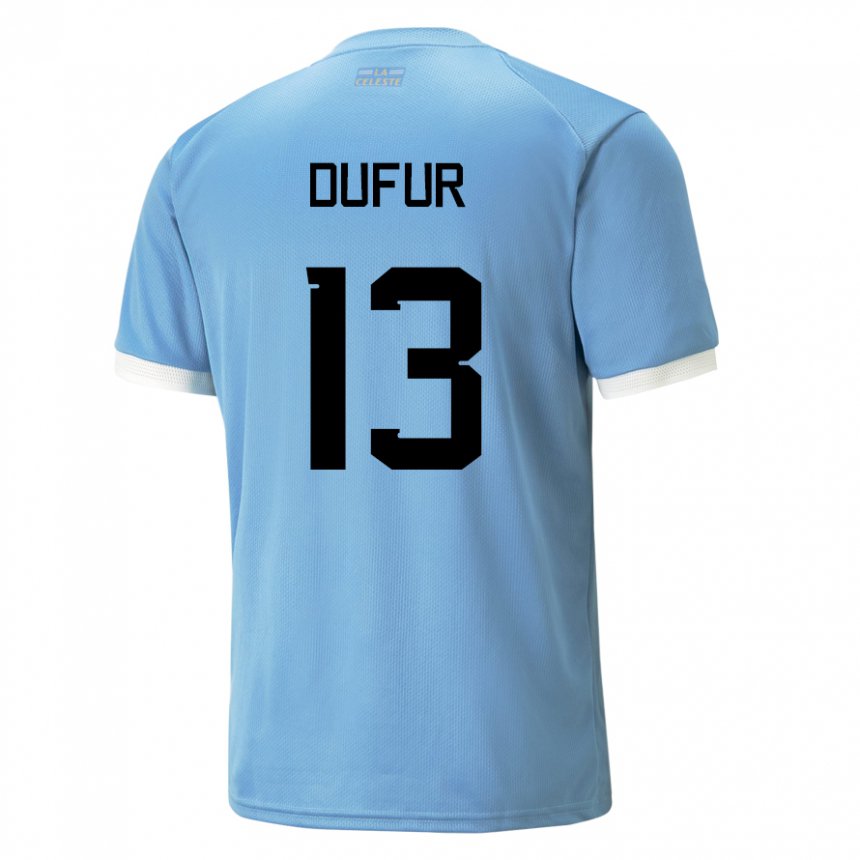 Mujer Camiseta Uruguay Lautaro Dufur #13 Azul 1ª Equipación 22-24 La Camisa México