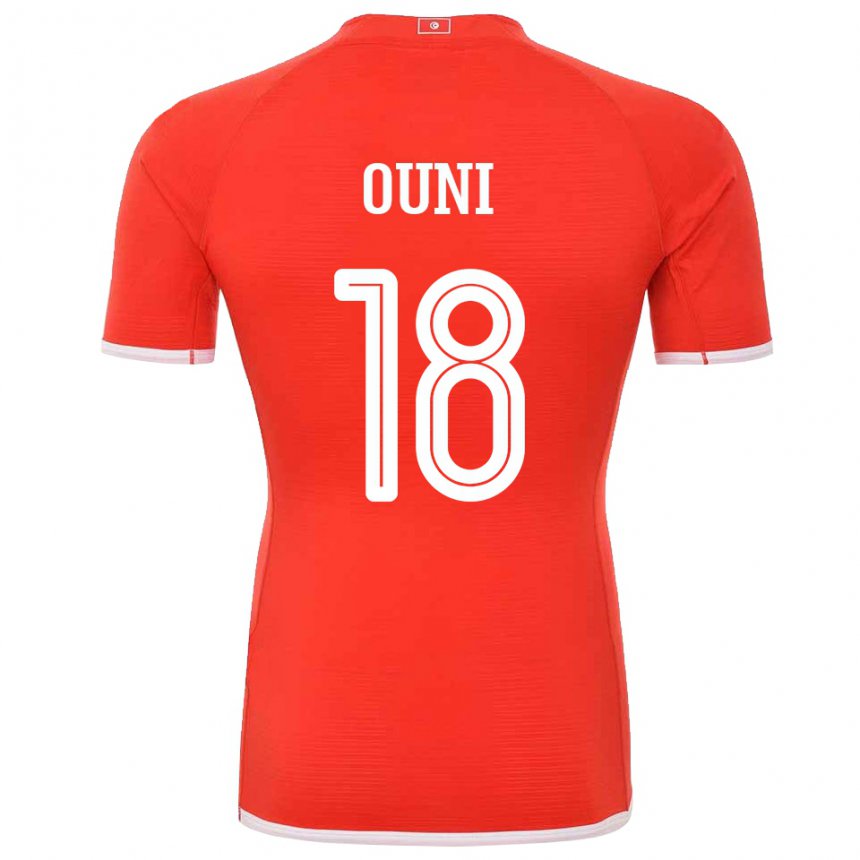 Mujer Camiseta Túnez Samia Ouni #18 Rojo 1ª Equipación 22-24 La Camisa México
