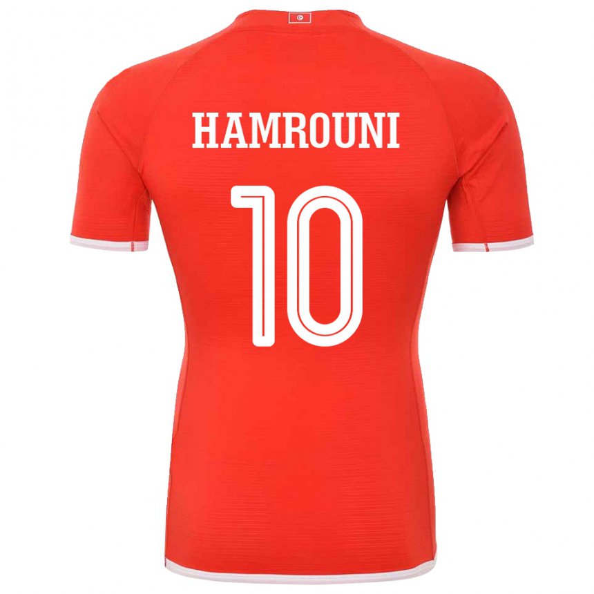 Mujer Camiseta Túnez Rayen Hamrouni #10 Rojo 1ª Equipación 22-24 La Camisa México