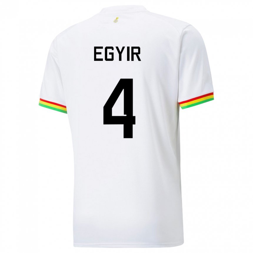 Mujer Camiseta Ghana Janet Egyir #4 Blanco 1ª Equipación 22-24 La Camisa México