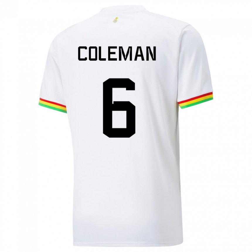 Mujer Camiseta Ghana Ellen Coleman #6 Blanco 1ª Equipación 22-24 La Camisa México