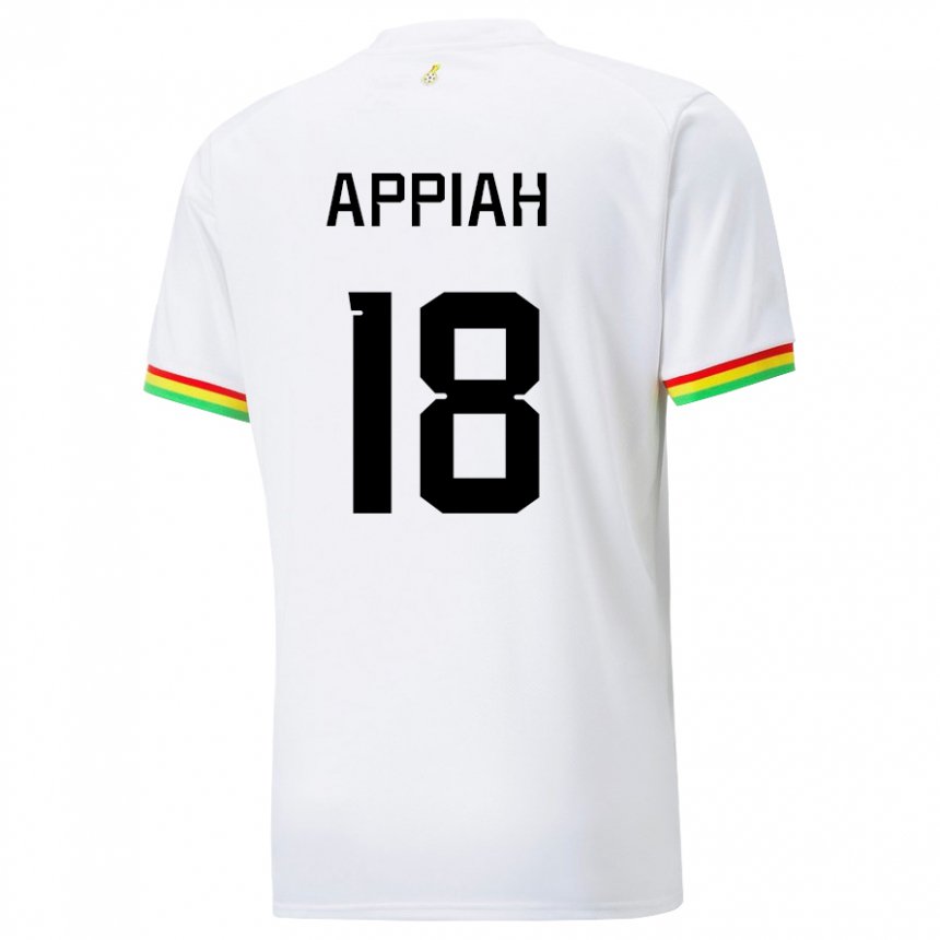 Mujer Camiseta Ghana Veronica Appiah #18 Blanco 1ª Equipación 22-24 La Camisa México