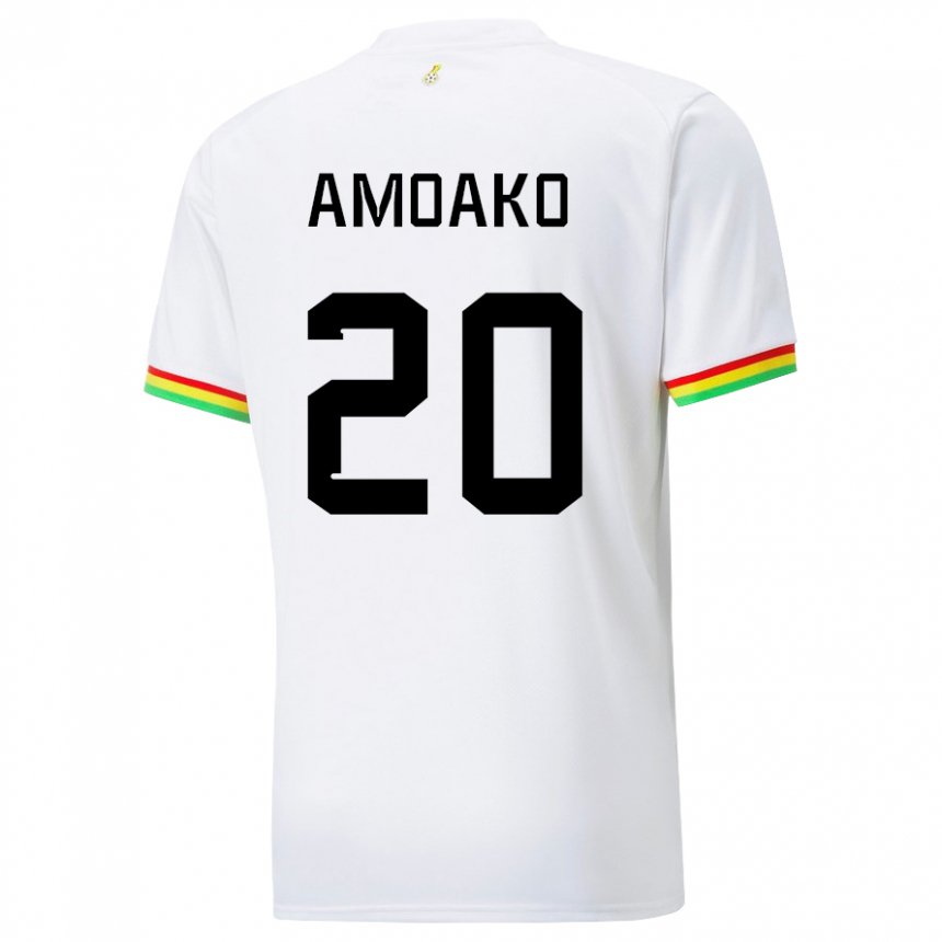 Mujer Camiseta Ghana Linda Amoako #20 Blanco 1ª Equipación 22-24 La Camisa México