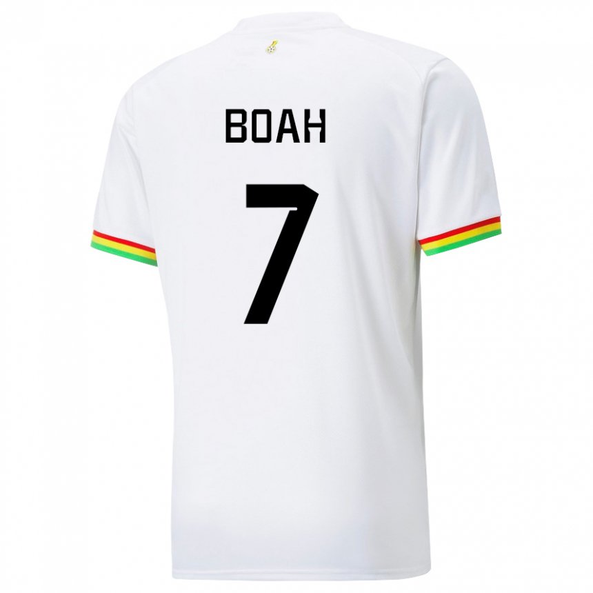 Mujer Camiseta Ghana Collins Boah #7 Blanco 1ª Equipación 22-24 La Camisa México