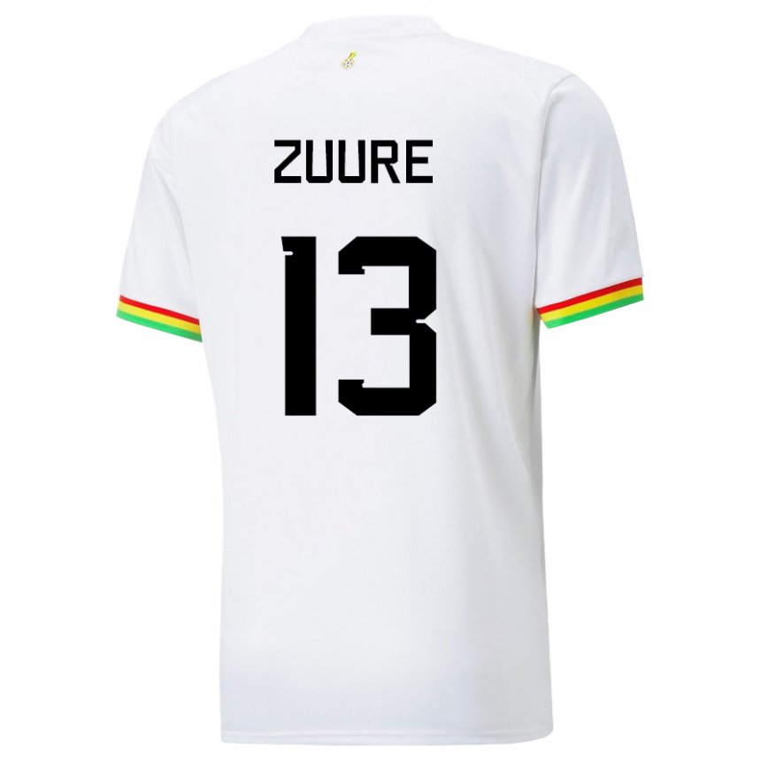 Mujer Camiseta Ghana Moses Salifu Bawa Zuure #13 Blanco 1ª Equipación 22-24 La Camisa México