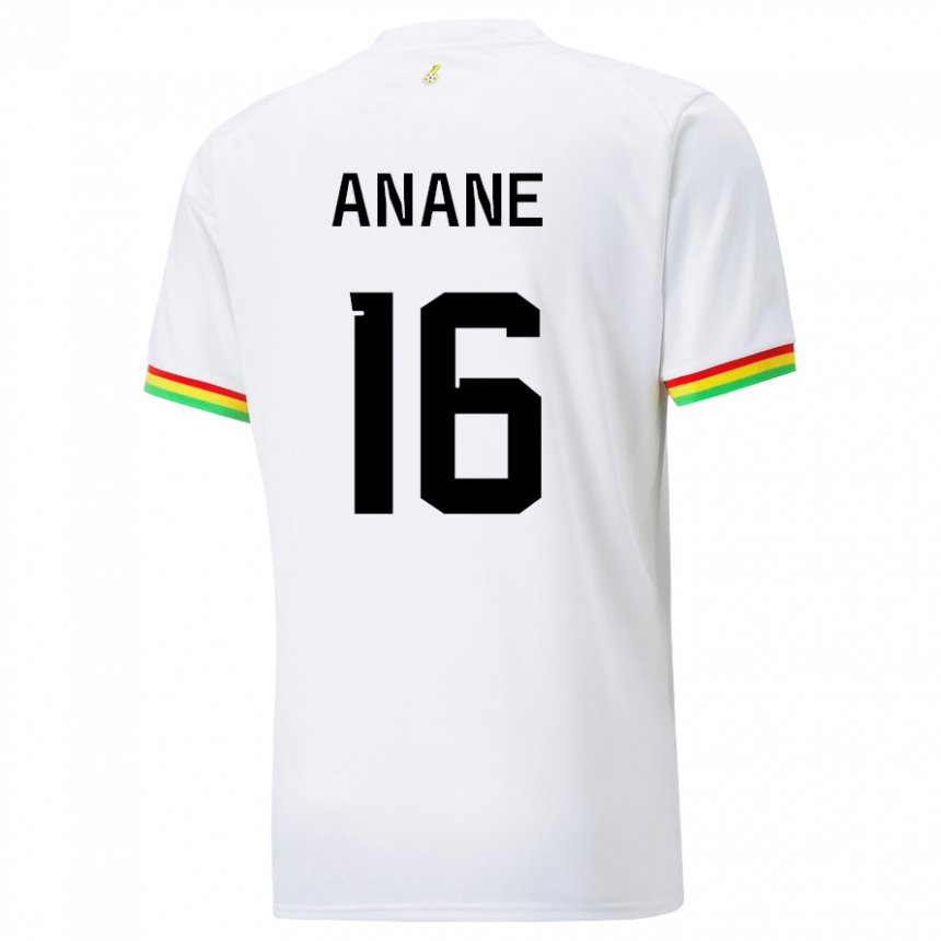 Mujer Camiseta Ghana Vincent Anane #16 Blanco 1ª Equipación 22-24 La Camisa México