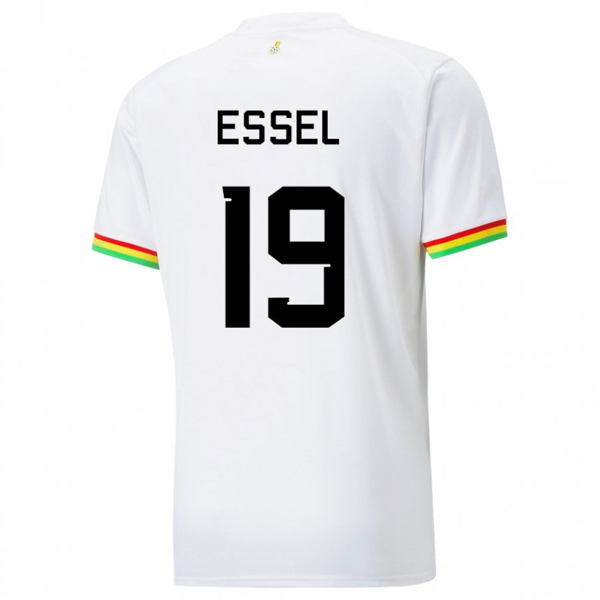 Mujer Camiseta Ghana Aaron Essel #19 Blanco 1ª Equipación 22-24 La Camisa México
