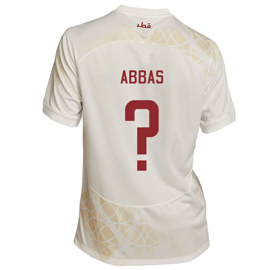 Mujer Camiseta Catar Nasser Abbas #0 Beis Dorado 2ª Equipación 22-24 La Camisa México