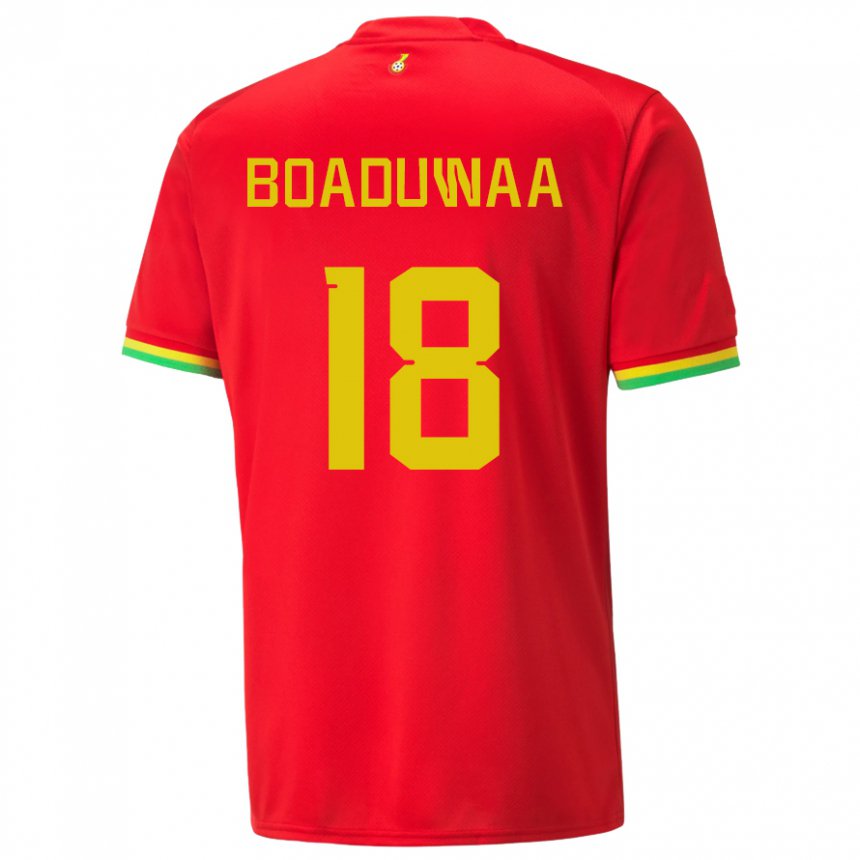 Mujer Camiseta Ghana Doris Boaduwaa #18 Rojo 2ª Equipación 22-24 La Camisa México