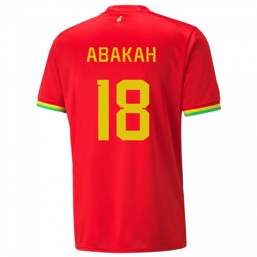 Mujer Camiseta Ghana Philomena Abakah #18 Rojo 2ª Equipación 22-24 La Camisa México