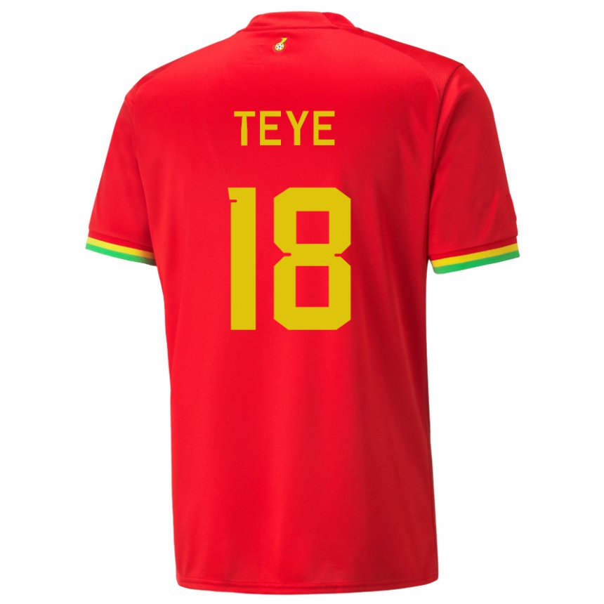 Mujer Camiseta Ghana Suzzy Teye #18 Rojo 2ª Equipación 22-24 La Camisa México