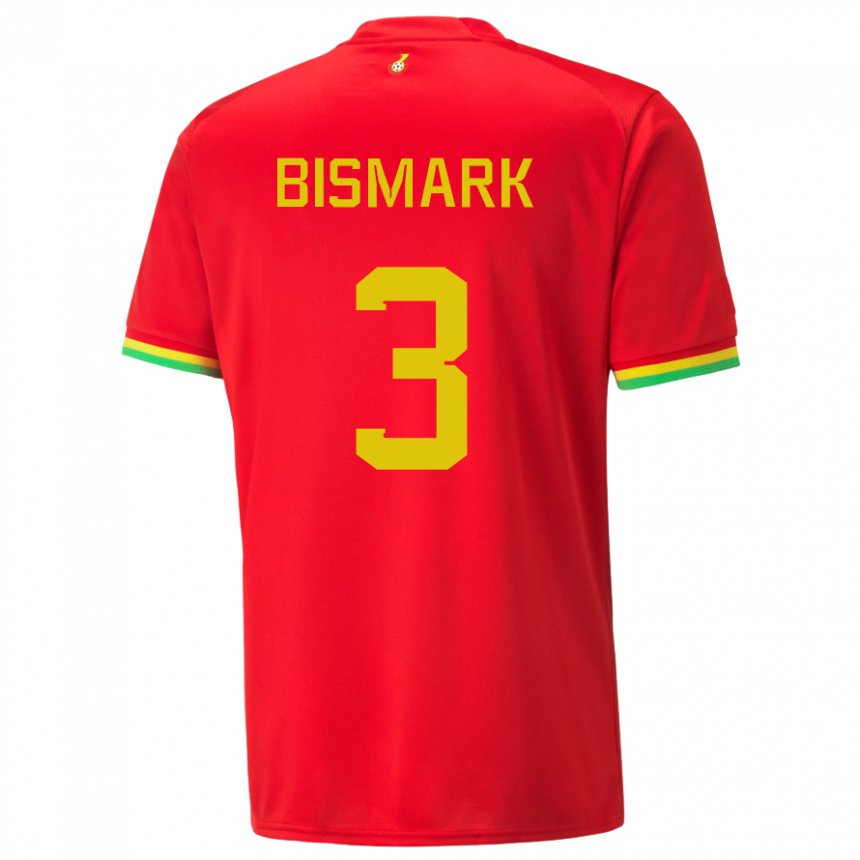 Mujer Camiseta Ghana Anim Bismark #3 Rojo 2ª Equipación 22-24 La Camisa México