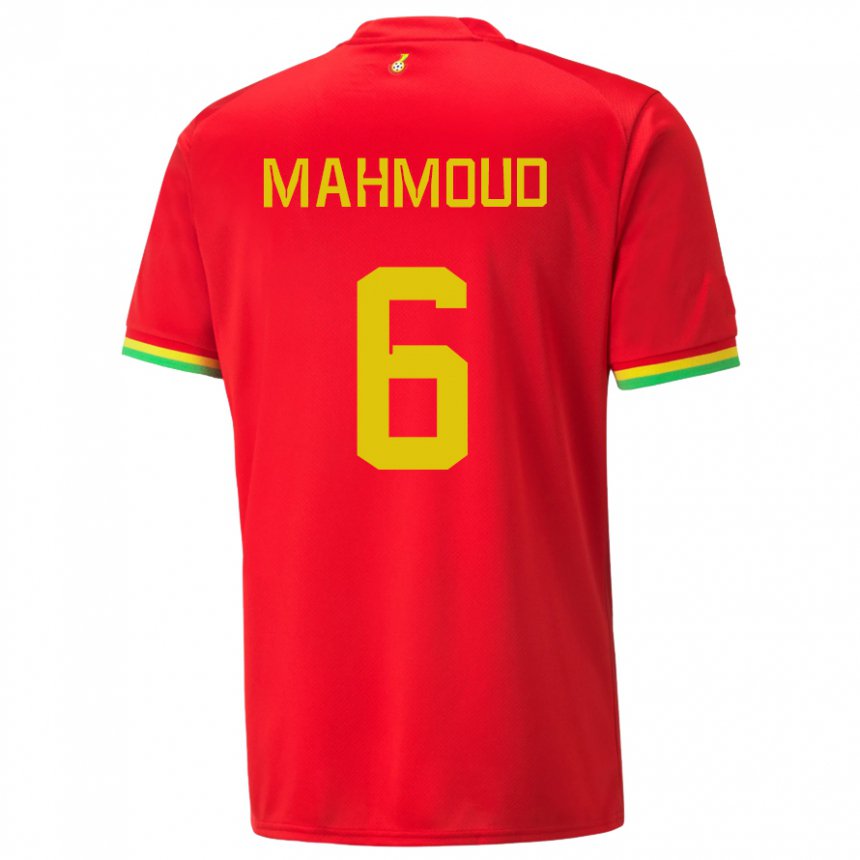Mujer Camiseta Ghana Mohaison Mahmoud #6 Rojo 2ª Equipación 22-24 La Camisa México
