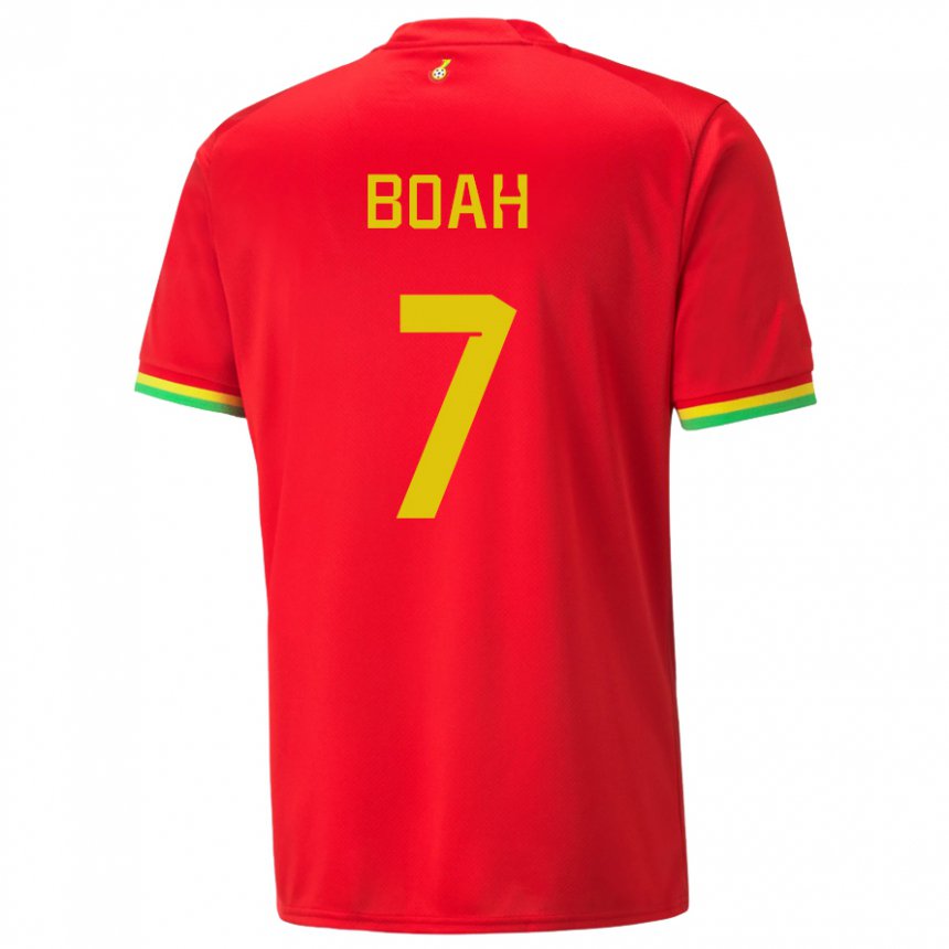 Mujer Camiseta Ghana Collins Boah #7 Rojo 2ª Equipación 22-24 La Camisa México