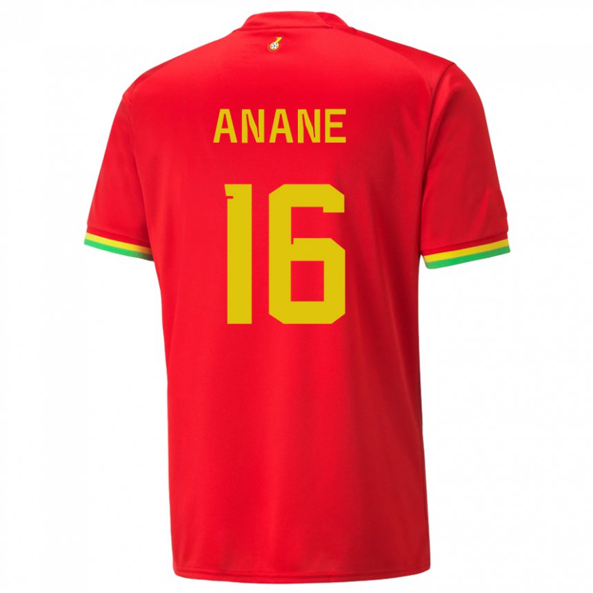 Mujer Camiseta Ghana Vincent Anane #16 Rojo 2ª Equipación 22-24 La Camisa México