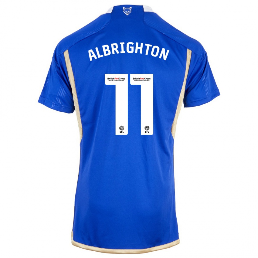 Niño Camiseta Marc Albrighton #11 Azul 1ª Equipación 2023/24 La Camisa México