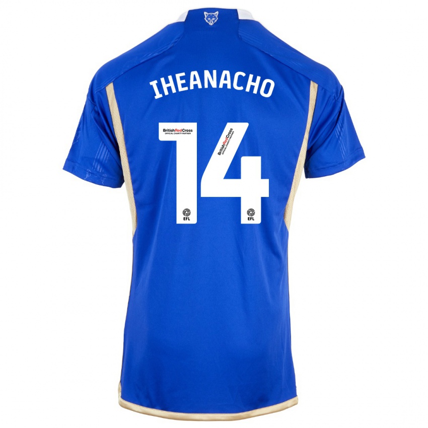 Niño Camiseta Kelechi Iheanacho #14 Azul 1ª Equipación 2023/24 La Camisa México