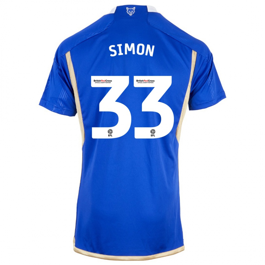 Niño Camiseta Erin Simon #33 Azul 1ª Equipación 2023/24 La Camisa México