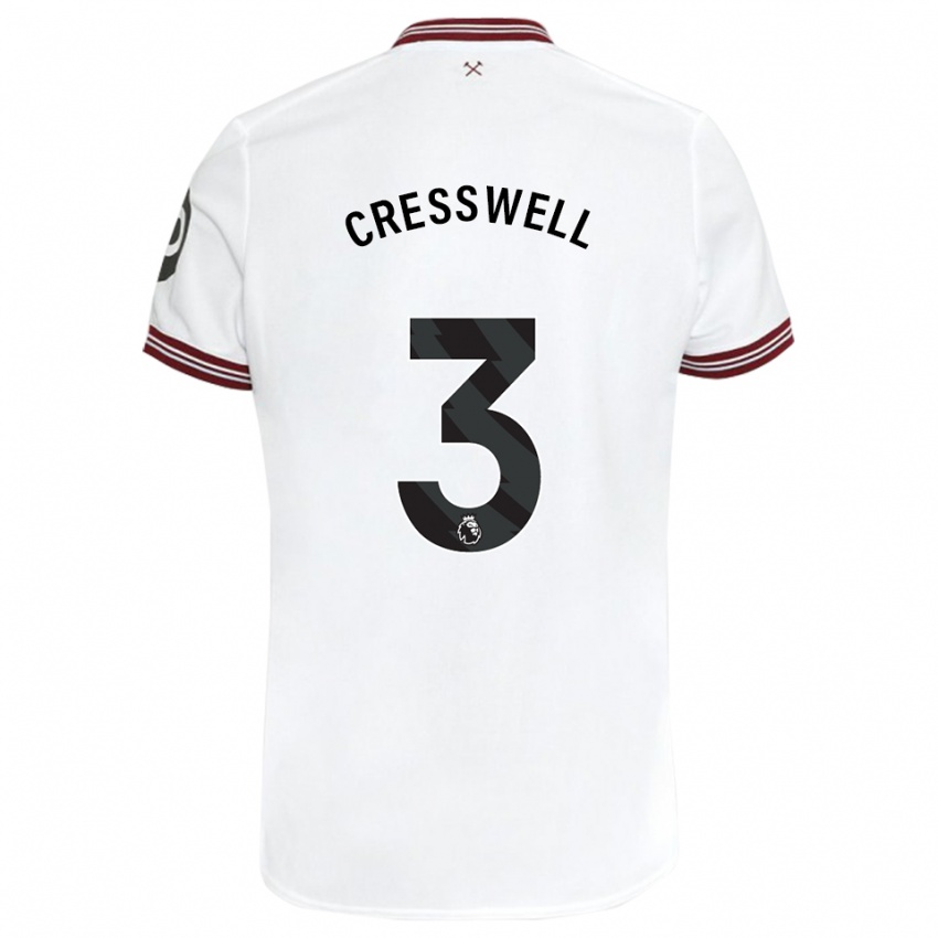 Niño Camiseta Aaron Cresswell #3 Blanco 2ª Equipación 2023/24 La Camisa México
