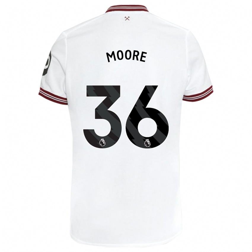 Niño Camiseta Sean Moore #36 Blanco 2ª Equipación 2023/24 La Camisa México