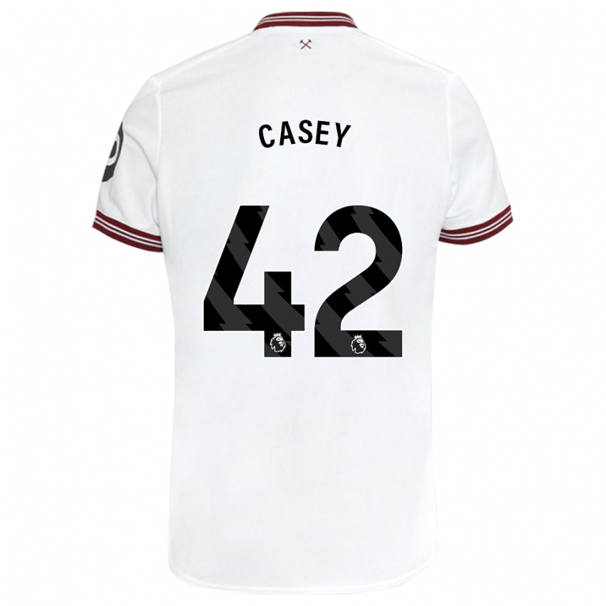 Niño Camiseta Kaelan Casey #42 Blanco 2ª Equipación 2023/24 La Camisa México