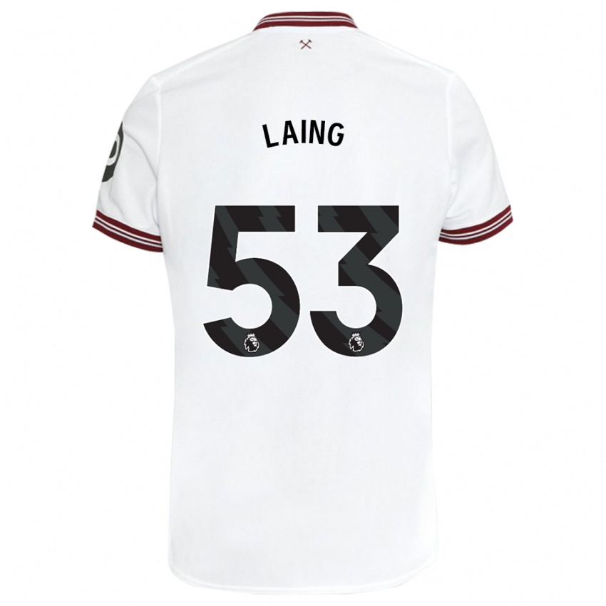 Niño Camiseta Levi Laing #53 Blanco 2ª Equipación 2023/24 La Camisa México