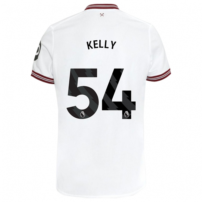 Niño Camiseta Patrick Kelly #54 Blanco 2ª Equipación 2023/24 La Camisa México