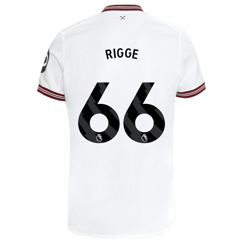 Niño Camiseta Daniel Rigge #66 Blanco 2ª Equipación 2023/24 La Camisa México