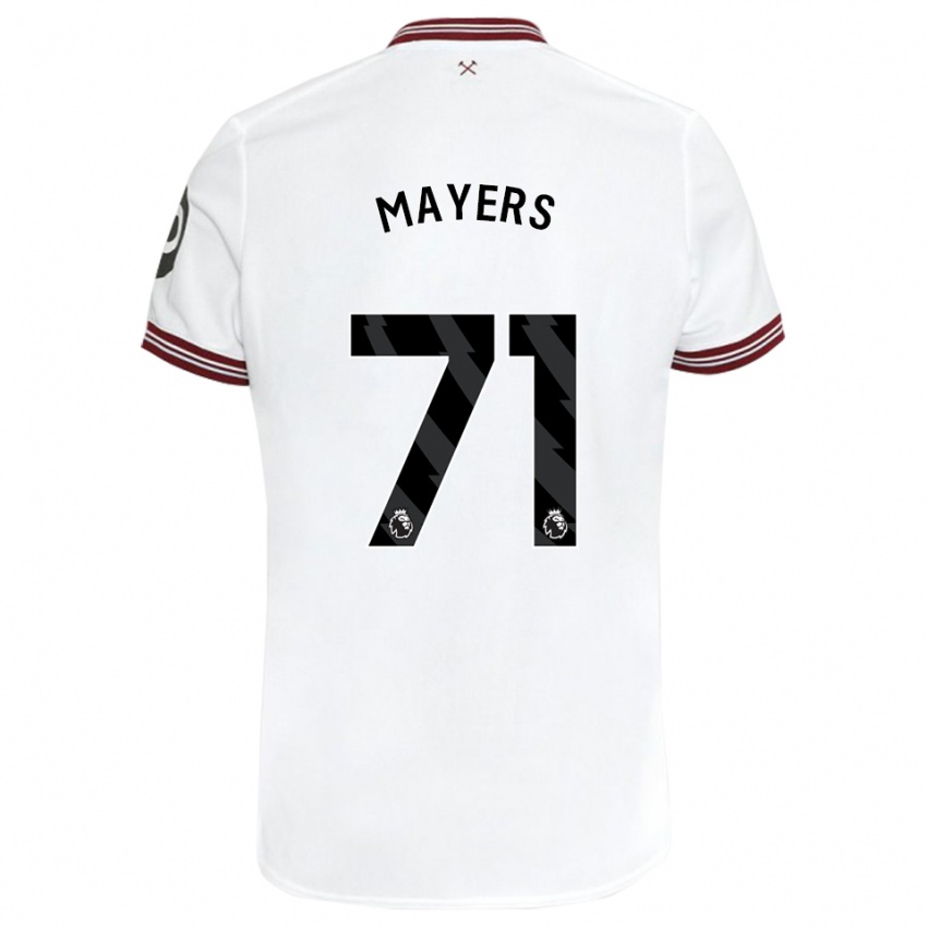 Niño Camiseta Ezra Mayers #71 Blanco 2ª Equipación 2023/24 La Camisa México