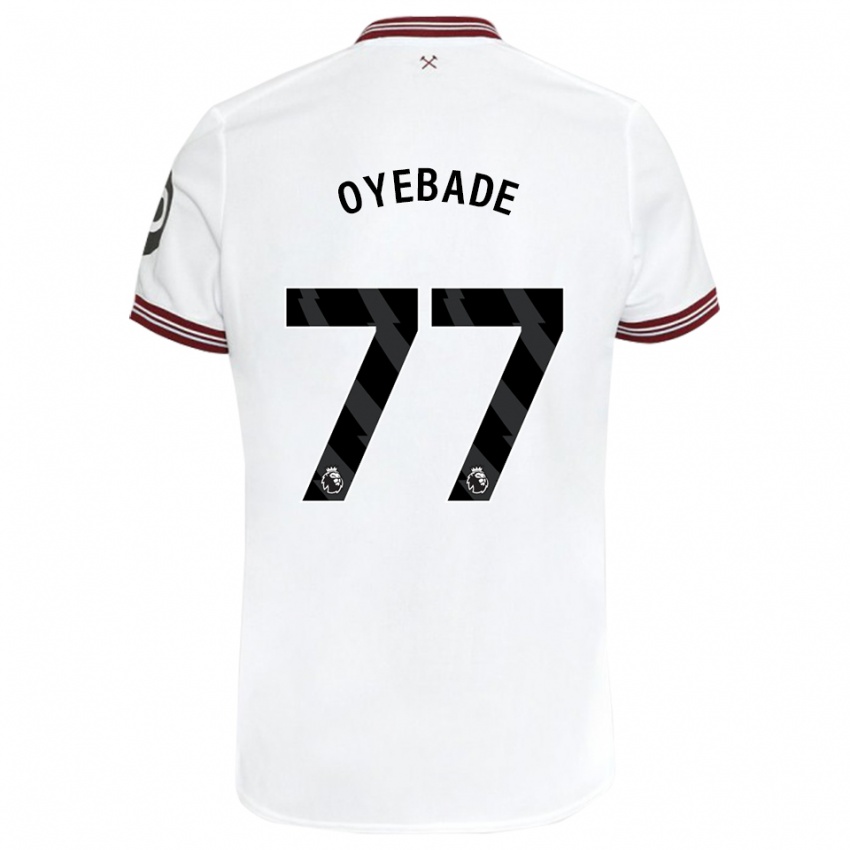 Niño Camiseta Rayan Oyebade #77 Blanco 2ª Equipación 2023/24 La Camisa México