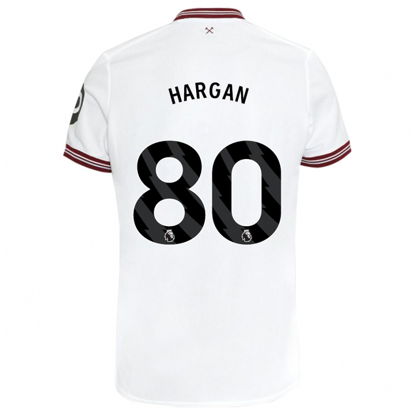 Niño Camiseta Riley Hargan #80 Blanco 2ª Equipación 2023/24 La Camisa México