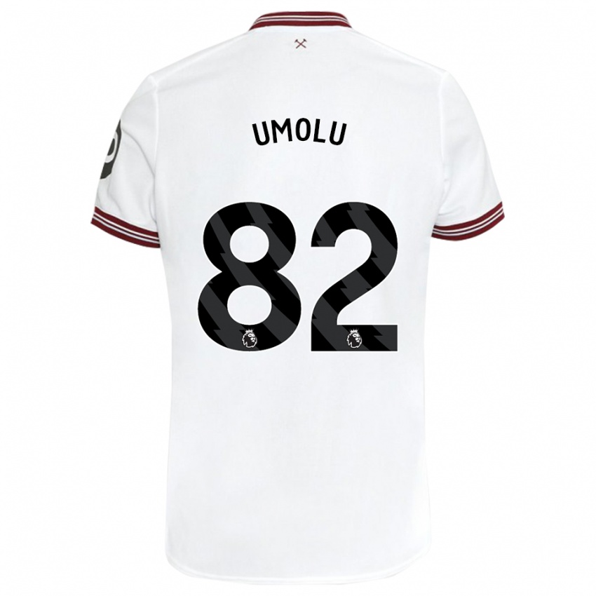 Niño Camiseta Jemiah Umolu #82 Blanco 2ª Equipación 2023/24 La Camisa México