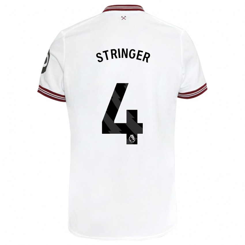 Niño Camiseta Abbey-Leigh Stringer #4 Blanco 2ª Equipación 2023/24 La Camisa México