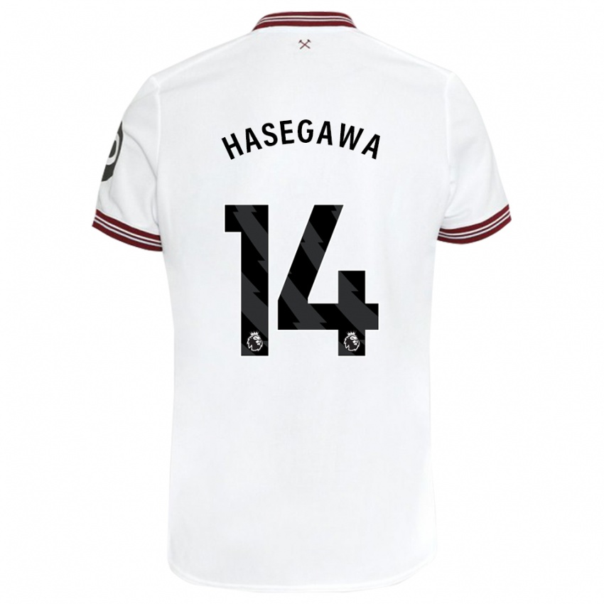 Niño Camiseta Yui Hasegawa #14 Blanco 2ª Equipación 2023/24 La Camisa México