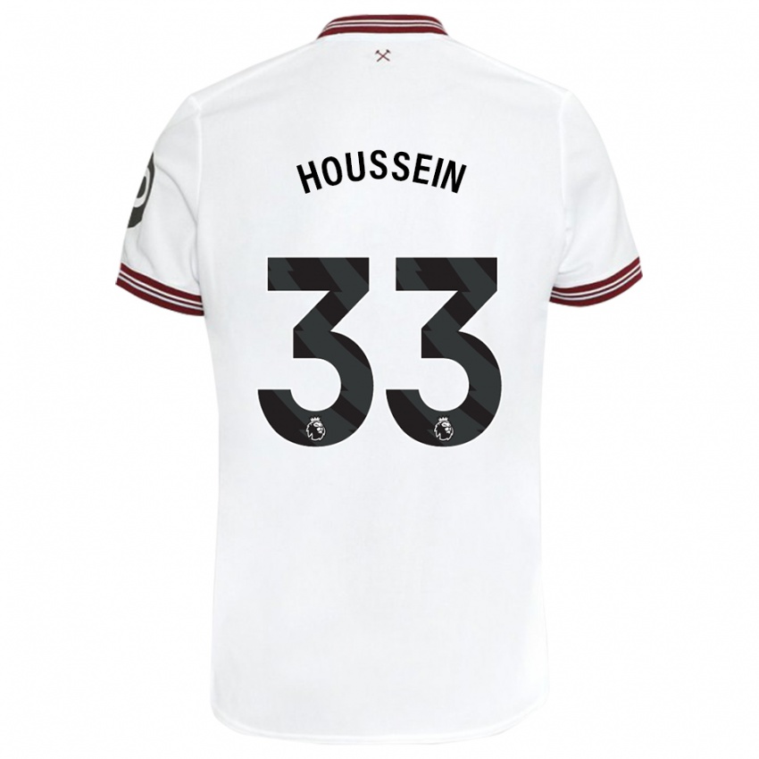 Niño Camiseta Halle Houssein #33 Blanco 2ª Equipación 2023/24 La Camisa México