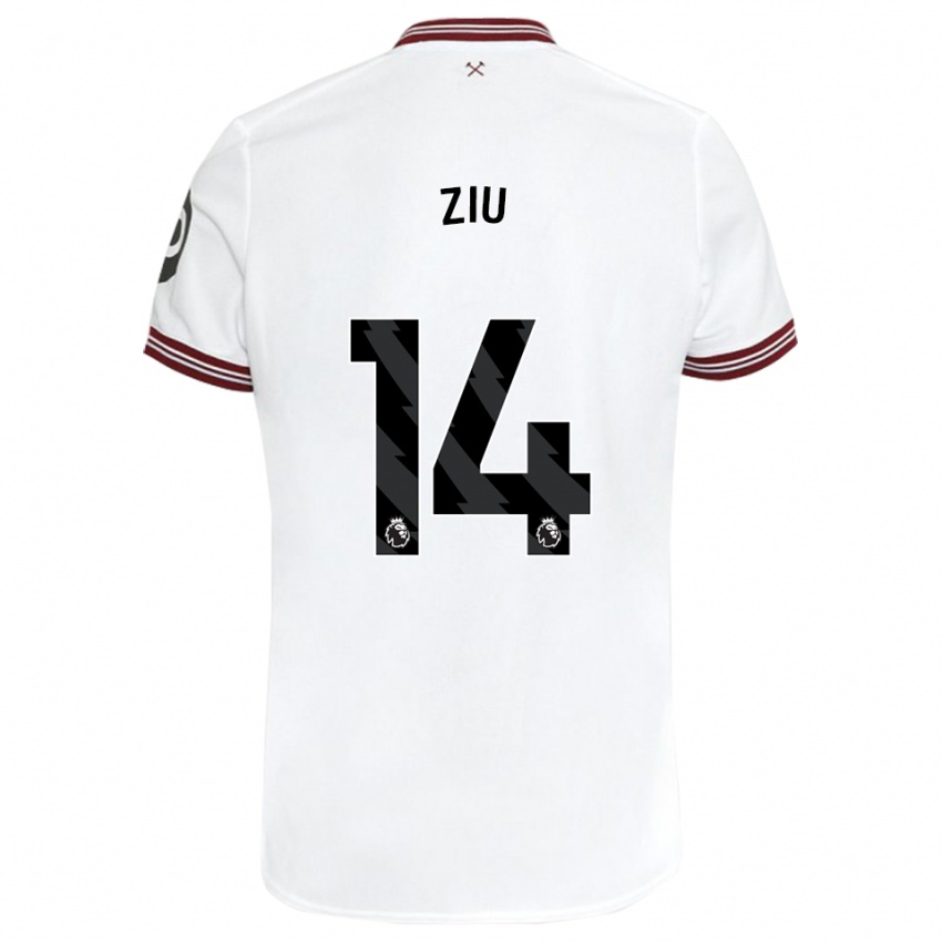Niño Camiseta Jessica Ziu #14 Blanco 2ª Equipación 2023/24 La Camisa México