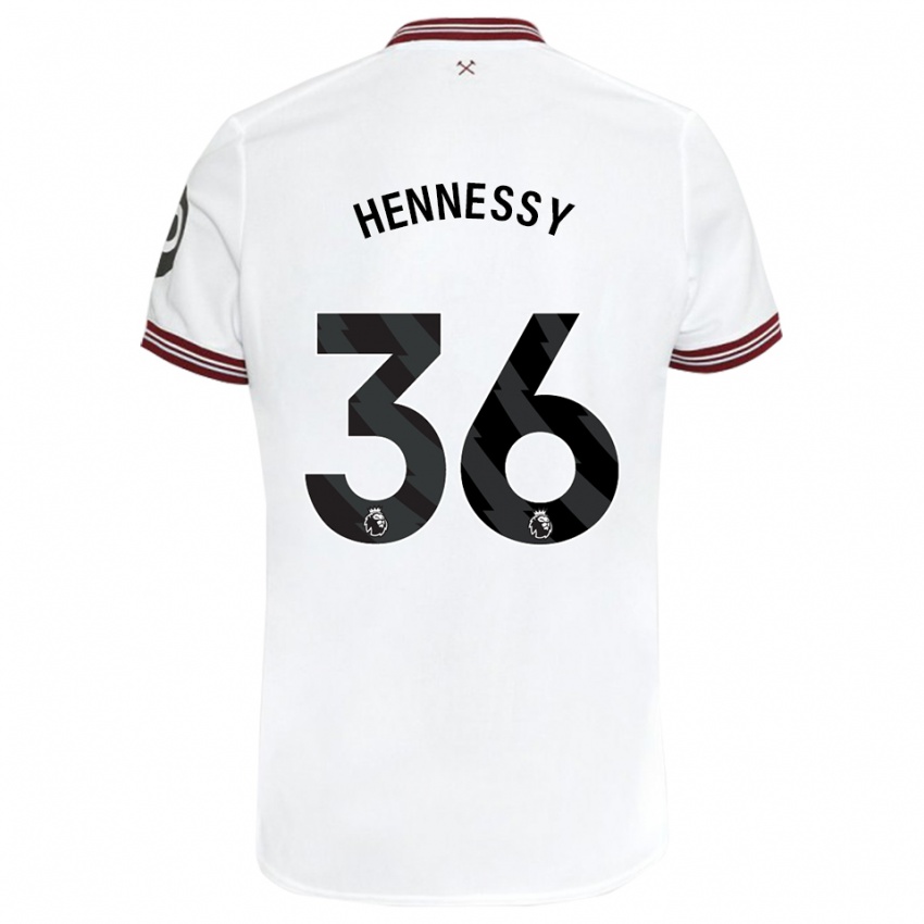 Niño Camiseta Alexandra Hennessy #36 Blanco 2ª Equipación 2023/24 La Camisa México