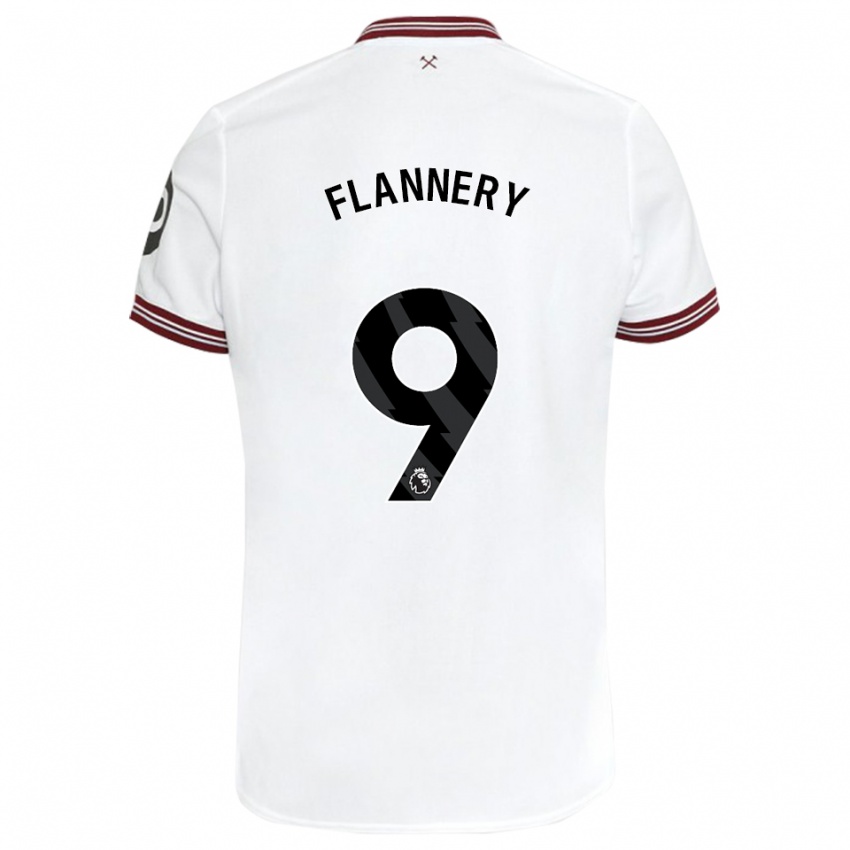 Niño Camiseta Keira Flannery #9 Blanco 2ª Equipación 2023/24 La Camisa México