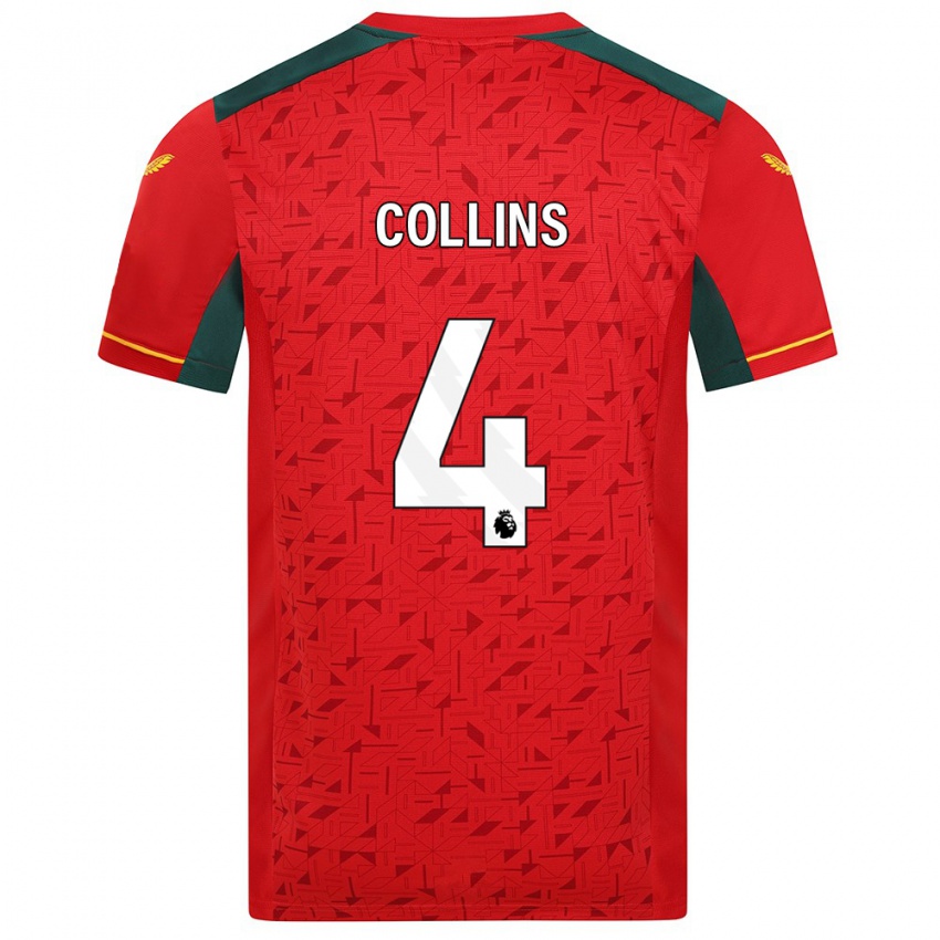 Niño Camiseta Nathan Collins #4 Rojo 2ª Equipación 2023/24 La Camisa México