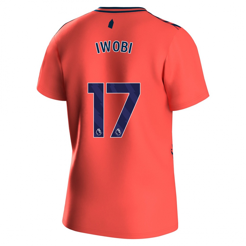 Niño Camiseta Alex Iwobi #17 Coralino 2ª Equipación 2023/24 La Camisa México