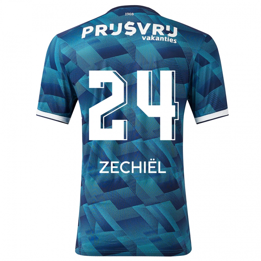 Niño Camiseta Gjivai Zechiel #24 Azul 2ª Equipación 2023/24 La Camisa México
