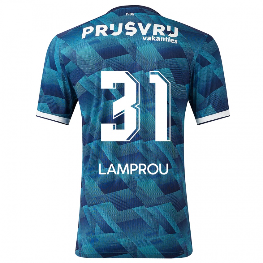 Niño Camiseta Kostas Lamprou #31 Azul 2ª Equipación 2023/24 La Camisa México