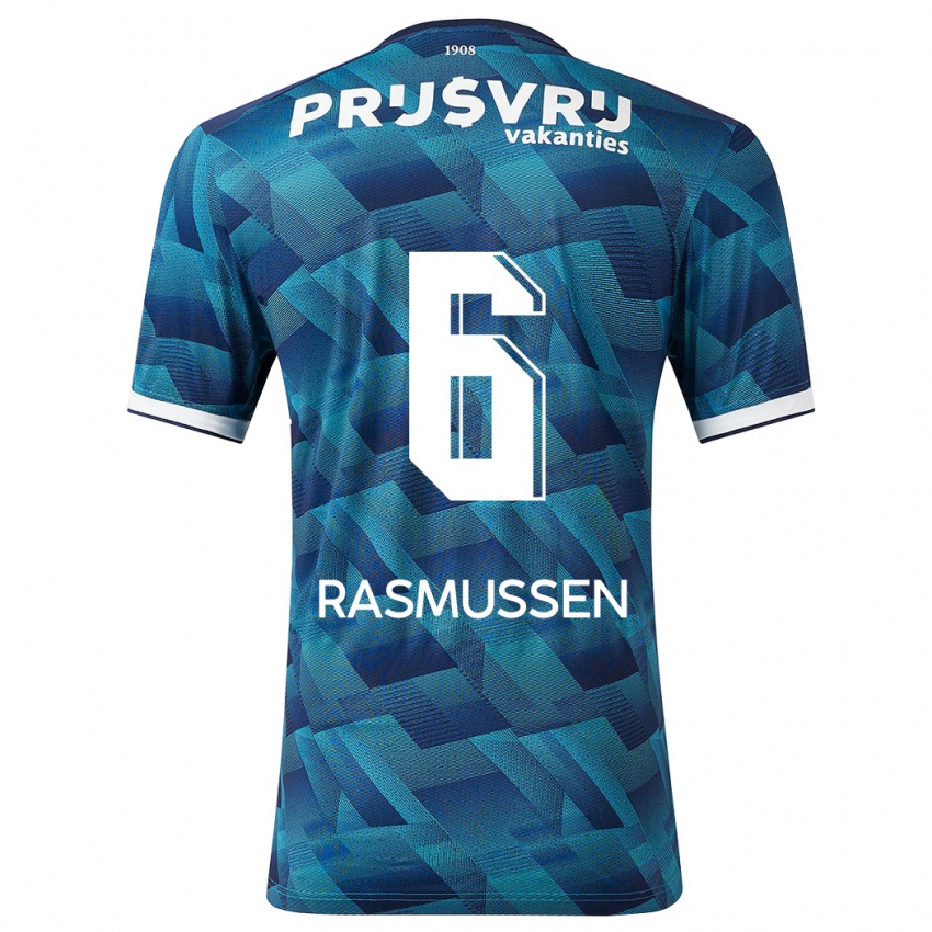 Niño Camiseta Jacob Rasmussen #6 Azul 2ª Equipación 2023/24 La Camisa México
