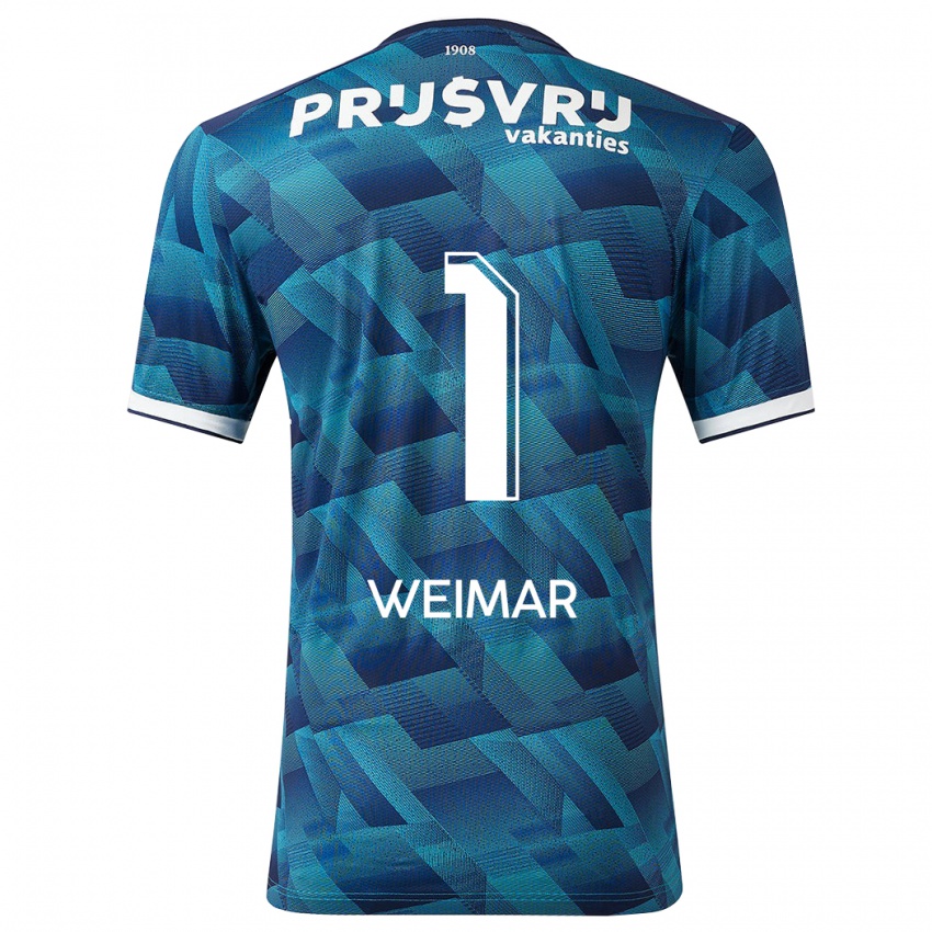 Niño Camiseta Jacintha Weimar #1 Azul 2ª Equipación 2023/24 La Camisa México