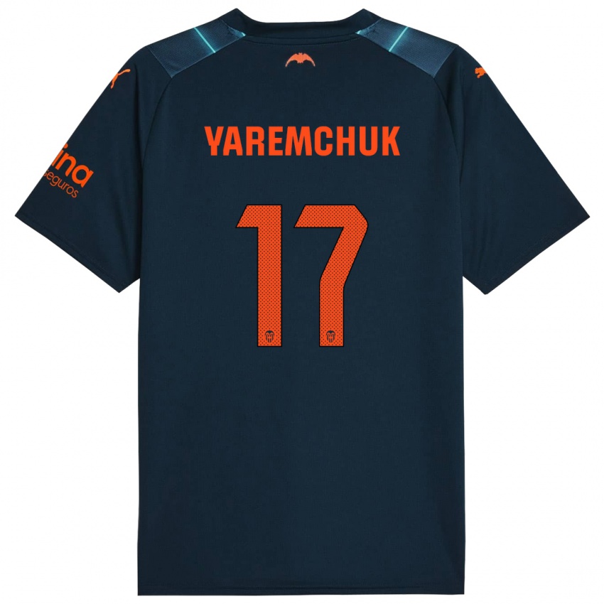 Niño Camiseta Roman Yaremchuk #17 Azul Marino 2ª Equipación 2023/24 La Camisa México